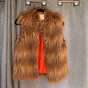 Brown Faux Fur Vest